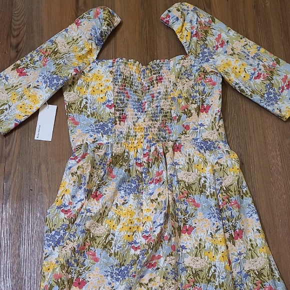 Reformation Multicolor Smocked Dress - Picture 13 of 16